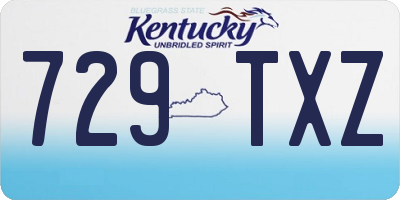 KY license plate 729TXZ