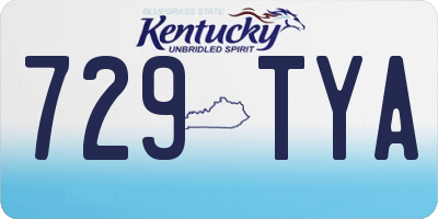 KY license plate 729TYA