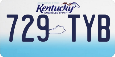 KY license plate 729TYB