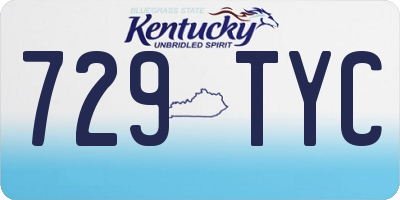 KY license plate 729TYC