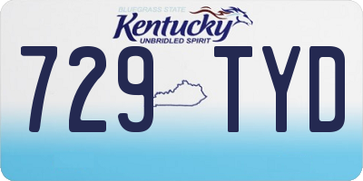 KY license plate 729TYD
