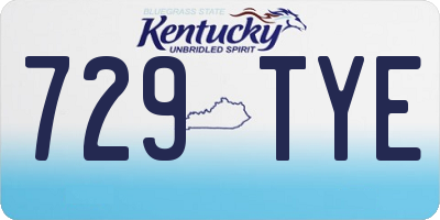 KY license plate 729TYE