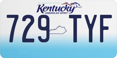 KY license plate 729TYF