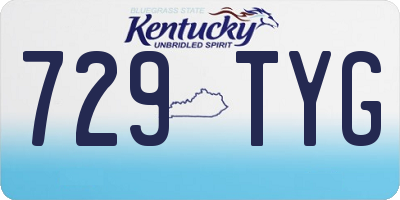 KY license plate 729TYG