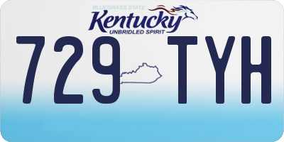 KY license plate 729TYH