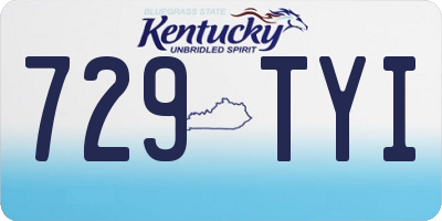 KY license plate 729TYI