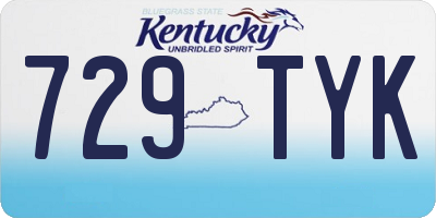 KY license plate 729TYK