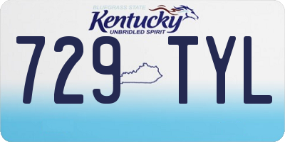 KY license plate 729TYL