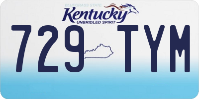 KY license plate 729TYM