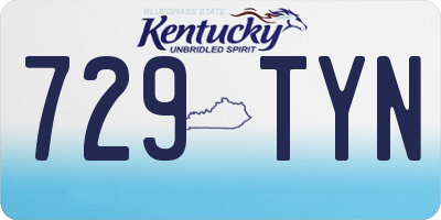 KY license plate 729TYN