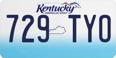 KY license plate 729TYO