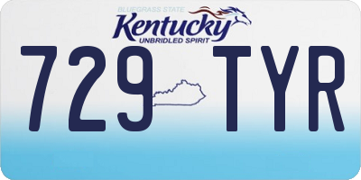 KY license plate 729TYR