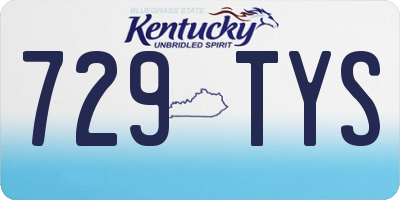 KY license plate 729TYS