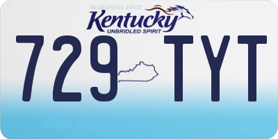 KY license plate 729TYT