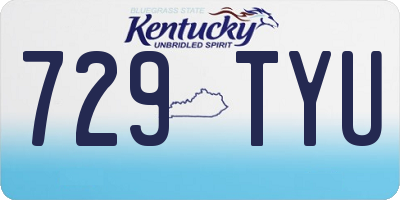 KY license plate 729TYU