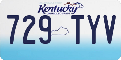KY license plate 729TYV