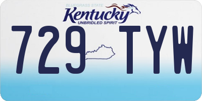 KY license plate 729TYW