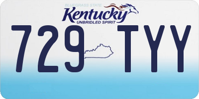 KY license plate 729TYY