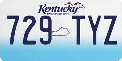 KY license plate 729TYZ