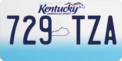 KY license plate 729TZA