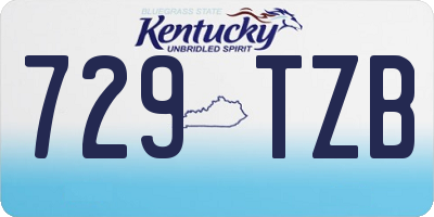 KY license plate 729TZB
