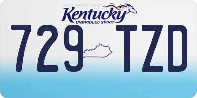 KY license plate 729TZD