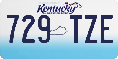 KY license plate 729TZE