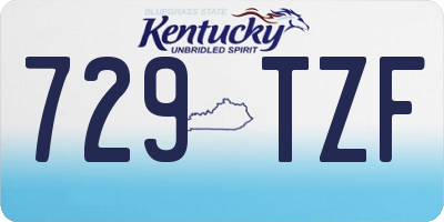 KY license plate 729TZF