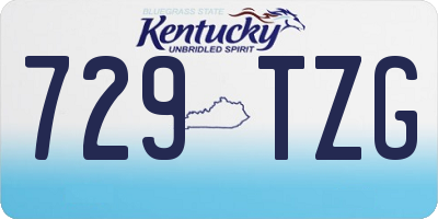 KY license plate 729TZG