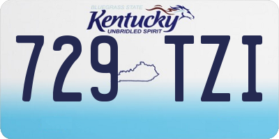 KY license plate 729TZI