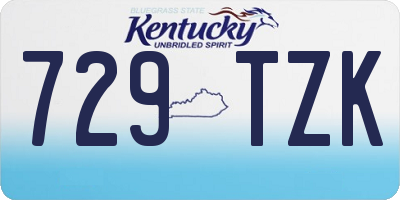 KY license plate 729TZK