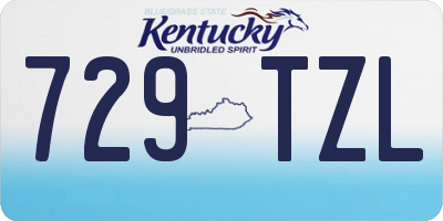 KY license plate 729TZL