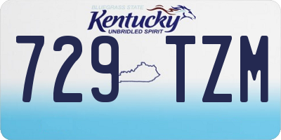 KY license plate 729TZM