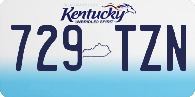KY license plate 729TZN