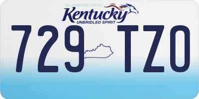 KY license plate 729TZO