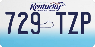 KY license plate 729TZP