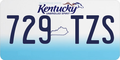 KY license plate 729TZS