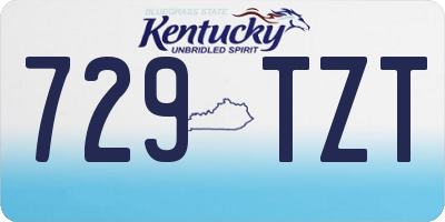 KY license plate 729TZT