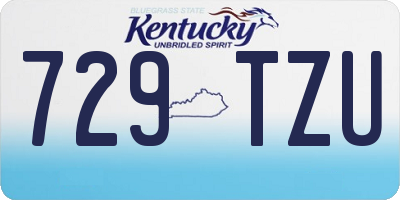 KY license plate 729TZU