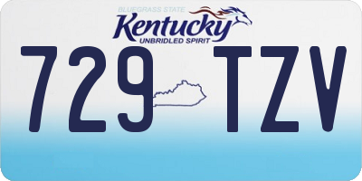 KY license plate 729TZV