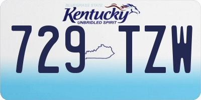 KY license plate 729TZW