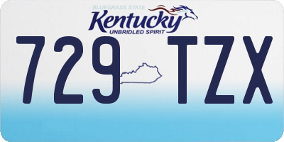 KY license plate 729TZX