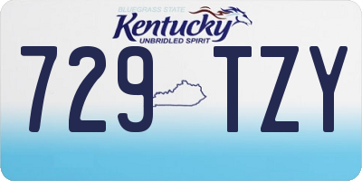 KY license plate 729TZY