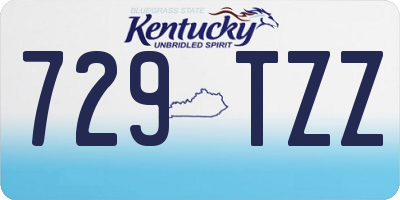 KY license plate 729TZZ