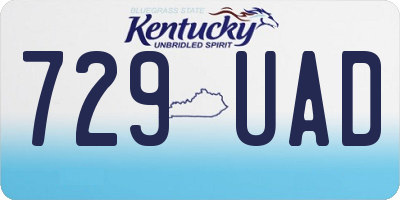 KY license plate 729UAD