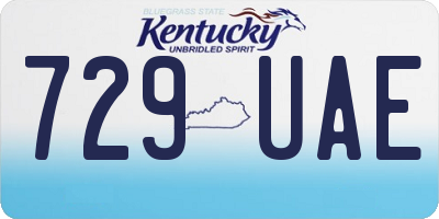 KY license plate 729UAE