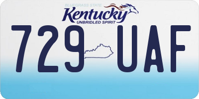 KY license plate 729UAF