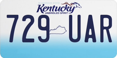 KY license plate 729UAR