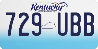 KY license plate 729UBB