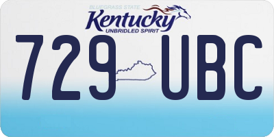 KY license plate 729UBC